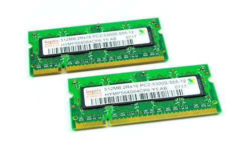 Hynix 1?GB ( 2?x 512mb ) pc2???5300s ddr2ノートパソコンRam hymp564s64c(中古品)