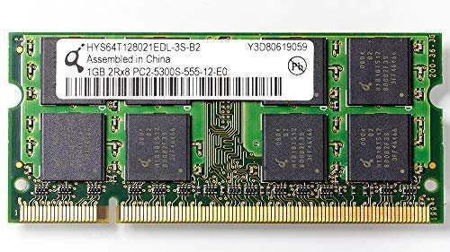 QimondaメモリSo - Dimm 200pin pc2???5300s 1?GB ddr2?667?MHz hys64t1280(中古品)