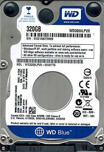 Western Digital wd3200lpvx-00?V0tt0?320?GB DCM : hhktjan(中古品)