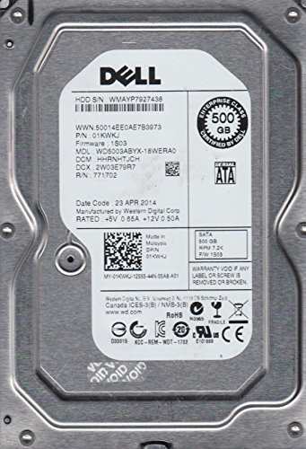 wd5003abyx-18wera0、DCM hhrnhtjch、Dell 500?GB SATA 3.5ハードドライブ(中古品)の通販は 13,582円