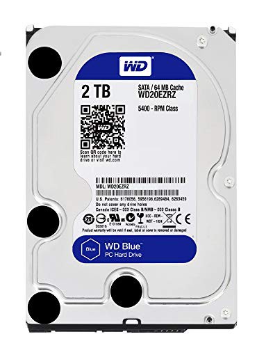 WD HDD 内蔵ハードディスク 3.5インチ 2TB WD Blue WD20EZRZ-RT SATA3.0 54(中古品)