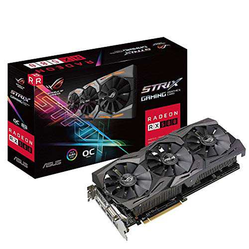 ASUS Strixシリーズ AMD Radeon RX580搭載ビデオカード ROG-STRIX-RX580-O(中古品)