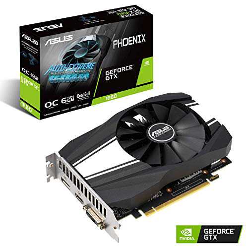 ASUSグラフィックカードPH-GTX1660-O6G（OC版、Nvidia GeForce GTX 1660、6(中古品)