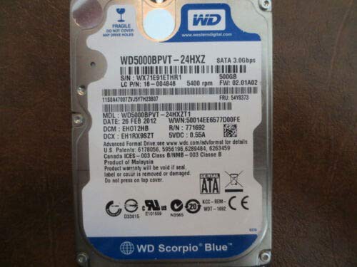 WD Blue 2.5inch 5400rpm 500GB 8MB SATA WD5000BPVT(未使用品)の通販は