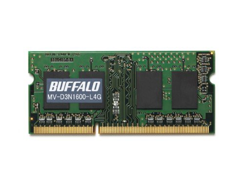 BUFFALO PC3L-12800対応 DDR3 SDRAM S.O.DIMM 4GB MV-D3N1600-L4G(未使用品)