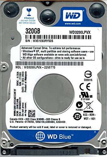 Western Digital wd3200lpvx-22?V0tt0?320?GB DCM : dhktjhb(未使用品)