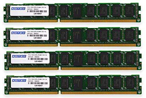 アドテック DDR3L-1600 RDIMM 8GB DR VLP 4枚組(未使用品)