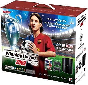 【中古】 PlayStation 3 (80GB) ウイニングイレブン x UEFA Champions League アニバーサリーBOX (クリアブラック)の通販は