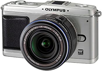 (中古品)OLYMPUS ミラーレス一眼 E-P1 レンズキット シルバー E-P1 LKIT-SLVの通販は