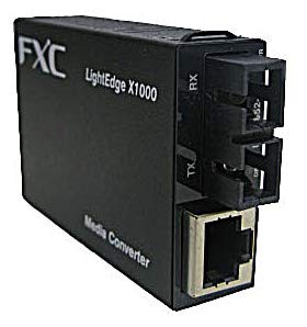 FXC RJ-45 to 1000BASE-LX(SC)SSF メディアコンバータ LEX1852-10(中古品)