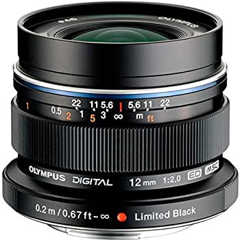 【中古】 OLYMPUS オリンパス 単焦点レンズ M.ZUIKO DIGITAL ED 12mm F2.0 リミテッドブラックキットの通販は 119,268円