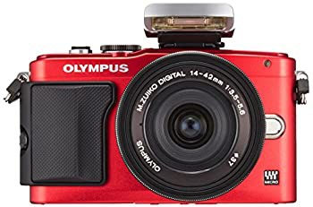 【中古】 OLYMPUS オリンパス ミラーレス一眼 PEN E-PL6 14-42mm EZレンズキット レッド E-PL6 EZ LKIT RED