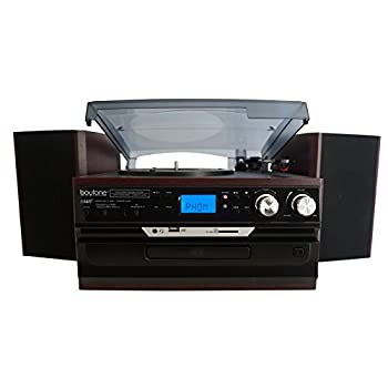 (中古品)7-in-1 Boytone BT-21DJM-CDSP Full Size 3 Speed Turntable 33/45/78 Rpm