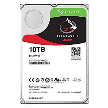 【中古】 Seagate IronWolf 3.5 10TB 内蔵ハードディスク HDD 256MB 7200rpm 24時間稼動 PC NAS 用 RVセンサー ST10000VN0004