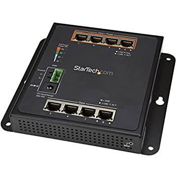 StarTech.com 8ポート(4ポートPoE+給電対応)ギガビットイーサネット対応マ (中古品)