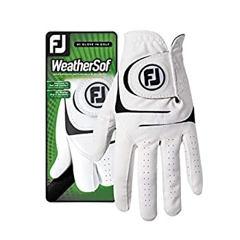 【中古】【輸入品・未使用】Footjoy WeatherSof メンズゴルフグローブ - 右手/左手&サイズ選択可世界No.1ゴルフグローブ。  ホワイト｜au PAY マーケット