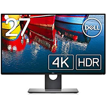 【中古】Dell モニター 27インチ 超広視野角&フレームレス/4K/IPS 非光沢/HDR10対応/DPmDPx2HDMI/高さ調整 回転/プレミアムパネル3年保