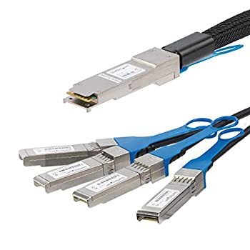 StarTech.com QSFP+ パッシブDAC Twnax ブレークアウトケーブル 2m MSA準拠(中古品)