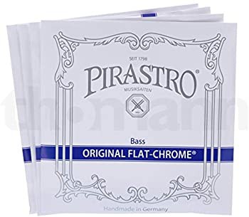 PIRASTRO ORIGINAL FLAT-CHROME オリジナルフラットクローム コントラバス弦セット(中古品)