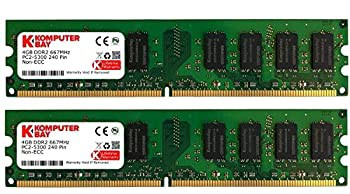 【未使用】Komputerbay 8GBメモリ 2枚組 4GBX2 DUAL デスクトップパソコン用 増設メモリ DDR2 PC2-5300 667MHz 240pin DIMM