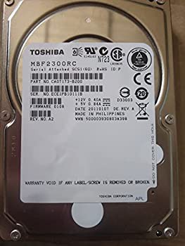 【未使用】【中古】 東芝 300GB SAS 10.000RPM 2 5 5MMMt