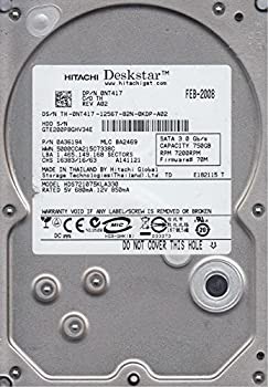 【未使用】【中古】 hds721075kla330 PN 0?a36194 MLC ba2469 Hitachi 750?GB SATA 3.5ハードドライブ