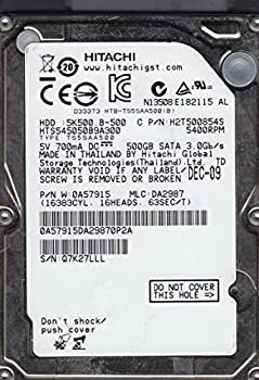 【未使用】【中古】 hts545050b9?a300 PN 0?a57915 MLC da2987 Hitachi 500?GB SATA 2.5ハードドライブ