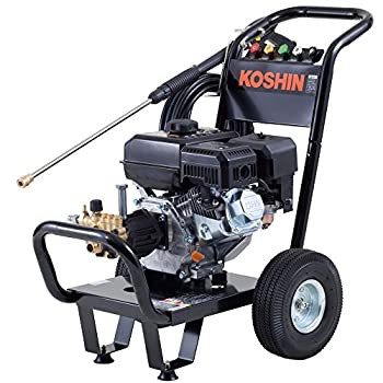 【中古】工進(KOSHIN) エンジン式 高圧 洗浄機 14MPa 車輪付タイプ JCE-1408UDX 自吸 水道直結 農機具 強力 洗浄 ブラック