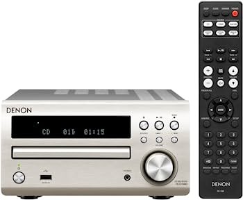 【未使用】【中古】Denon CDレシーバー FLAC/WAV/AAC再生対応 フロントUSB端子/2系統光デジタル入力 プレミアムシルバー RCD-M40-SP