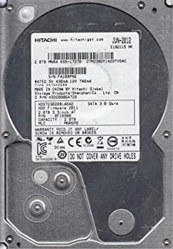 【未使用】【中古】 HDS723020BLA642 PN 0F16980 MLC MNR6P0 Hitachi 2TB SATA 3.5ハードドライブ