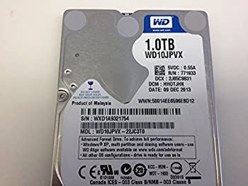 【未使用】【中古】 Western Digital WD WD10JPVX (001) ホーム WD 1TB ハードドライブ WD10JPVX-22JC3T0 HHOTJHK 0.55A ddd55