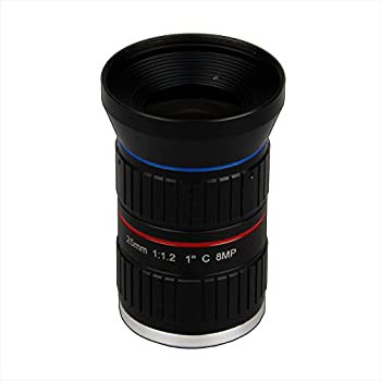 【未使用】【中古】 Quanmin Starlight 8メガピクセル HD 4K 1インチ 25mm F1.2 マニュアル ITS 道路交通監視 CCTVレンズ Cマウント 5MP