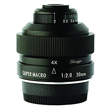 【未使用】【中古】 Zhongyi Mitakon 20mm f/2 フルフレーム 4.5X スーパーマクロレンズ DSLR Nikon F D800 D850 D7500用