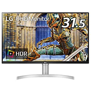 【未使用】【中古】LG モニター ディスプレイ 32UN650-W 31.5インチ/4K/HDR/IPS非光沢/HDMI×2、DP/FreeSync対応/スピーカー搭載/フリッ