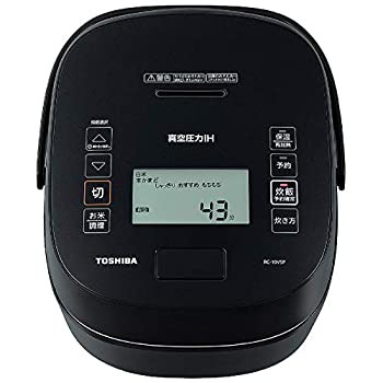 【未使用】【中古】 東芝 真空圧力IHジャー炊飯器 (5.5合炊き) グランブラックTOSHIBA 炎匠炊き RC-10VSP-K