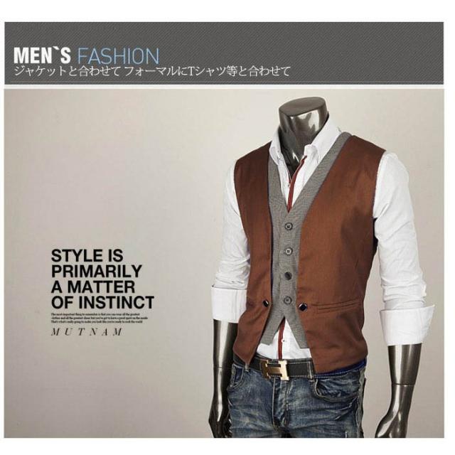 送料無料メンズベストスーツフェイクツーピースベストアウタージレ春ファッションの通販はau Pay マーケット ショップヨシダ