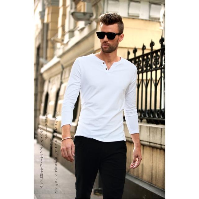 送料無料長袖ロングｔシャツインナーメンズロングカットソー男性用ティーシャツメンズプレゼントtシャツの通販はau Pay マーケット ショップヨシダ