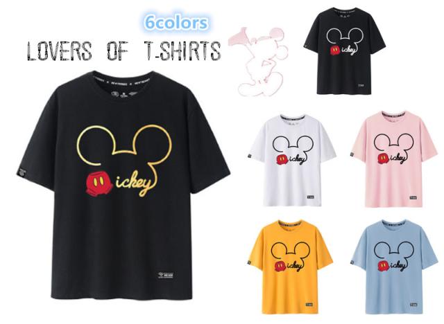 新作 T Shirt Disney ディズニー ペアルック カップル Tシャツ トップス ｔシャツ ミッキー柄 半袖 夏 夫婦 お揃いの通販はau Pay マーケット Rinrin Store