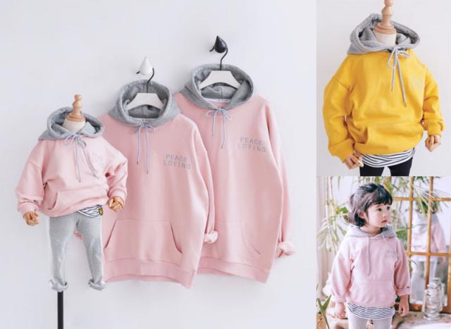 親子ペアパーカー カップル ペアルック スポーツウェア トレーナー パーカ 親子服 お揃い パパママ子供家族旅行 綿 帽子付きの通販はau Pay マーケット Rinrin Store