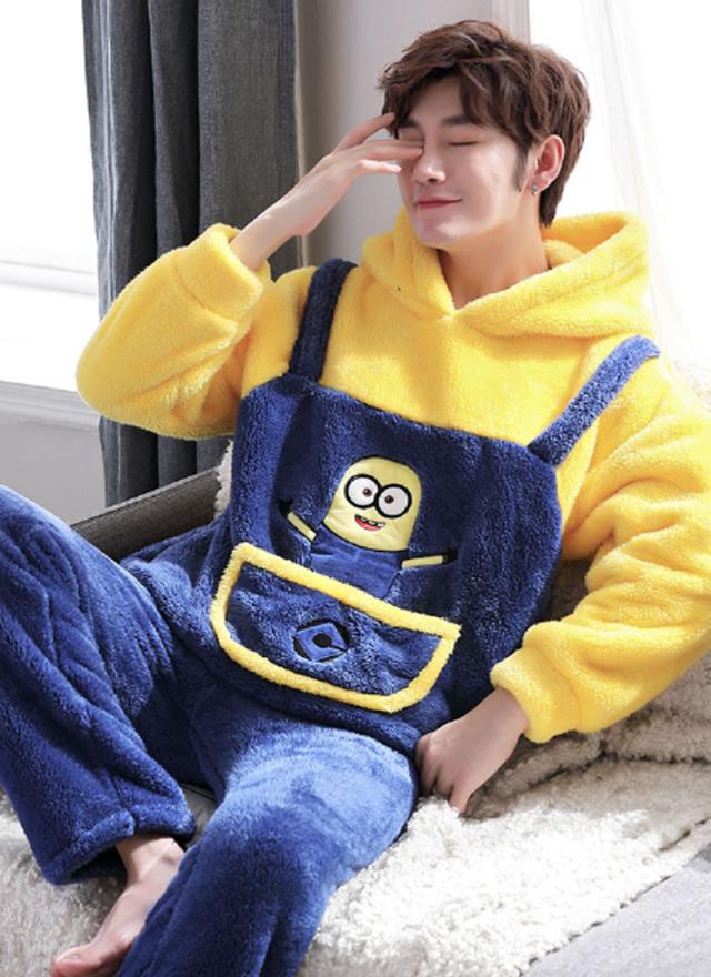 ミニオンズパジャマ上下セット カップルペアルック ルームウェア パジャマペアルックお揃い 裏起毛 ミニオンズ柄の通販はau Pay マーケット Rinrin Store