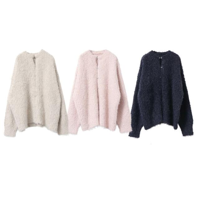 【10％OFF 送料無料 レディース 大人】Hunch(ハンチ)　シャギー ニットカーディガン