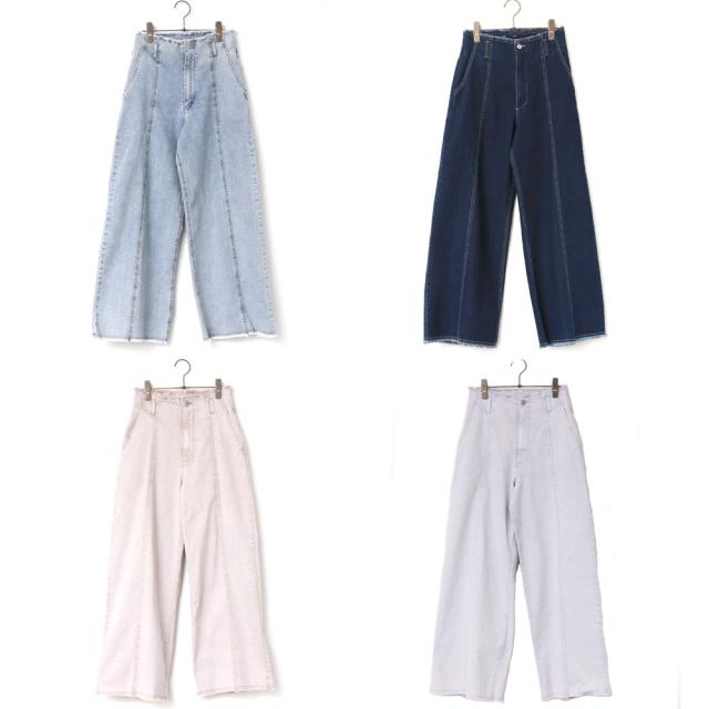 【10％OFF 送料無料 レディース 大人】 Hunch（ハンチ）デニム ハイウエストワンドパンツの通販は