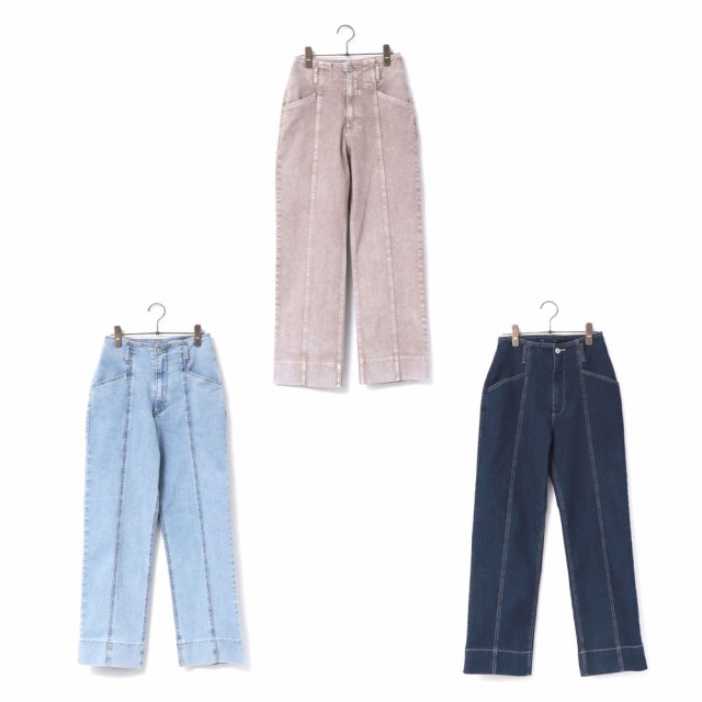 【10％OFF 送料無料 レディース 大人】 Hunch（ハンチ） デニム/ツイルストレートパンツの通販はデニムパンツ