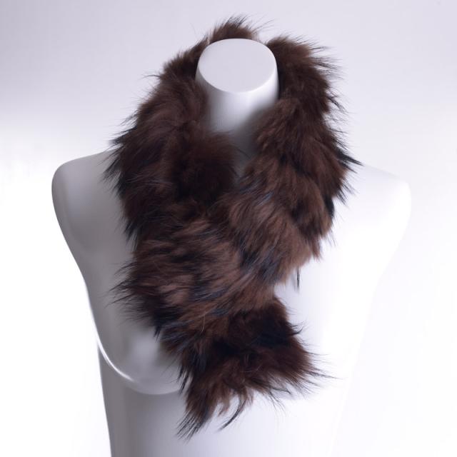 タヌキ ラクーンカラー マフラー 毛皮 ファー 日本製の通販は 7,498円