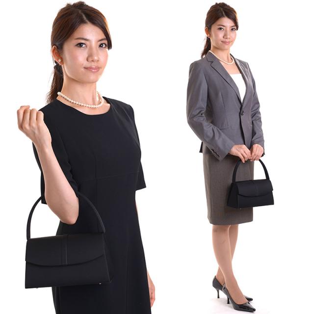 【送料無料】撥水 はっ水 ブラックフォーマルバッグ センター黒 の通販は