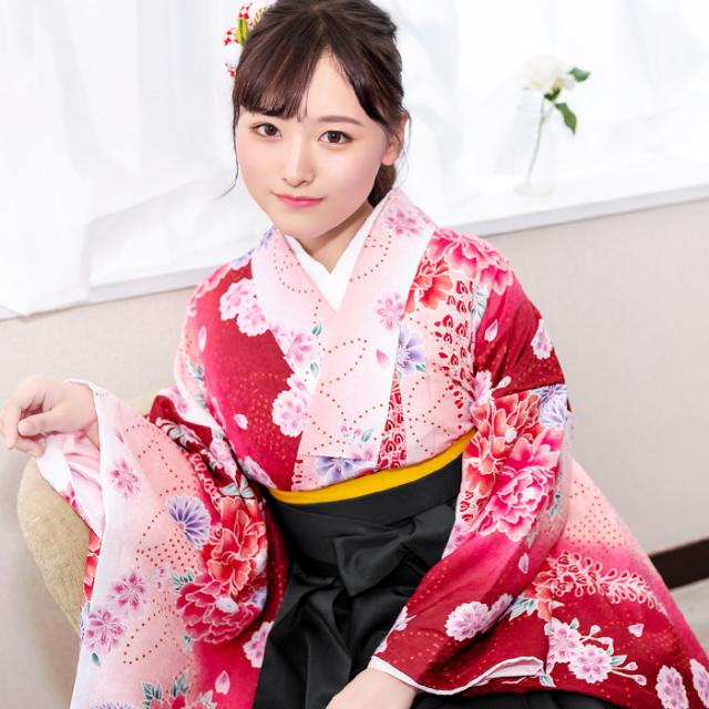 袴4点セット 華やかAD) 袴セット 卒業式 大学生 大学 中学生 小学生 4