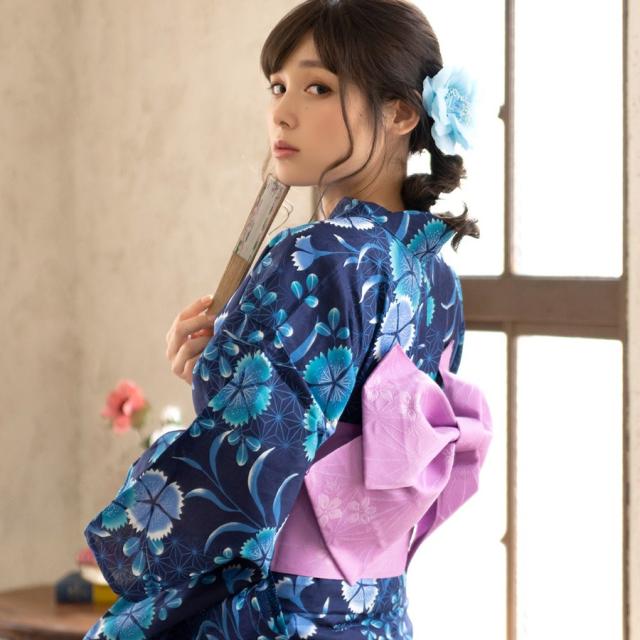 激安大特価 浴衣 青 黄色 赤 作り帯 下駄 レトロ Grl 浴衣 帯セット Www Mayautos Com