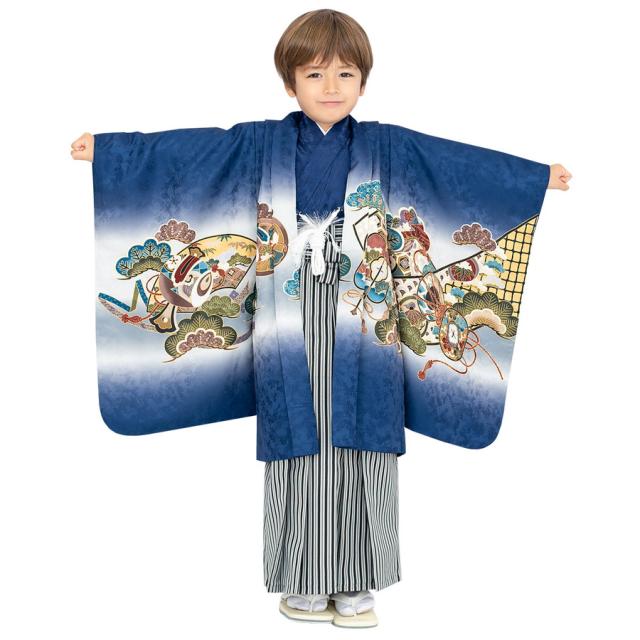 七五三 男の子 着物 5歳 【全て揃った豪華12点フルセット】袴