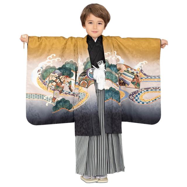 七五三 男の子 着物 5歳 【全て揃った豪華12点フルセット】袴