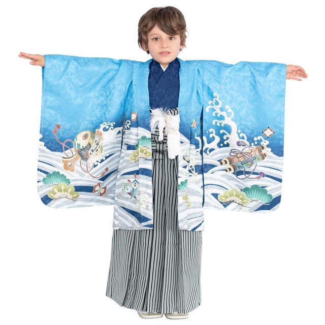 七五三 男の子 着物 5歳 【全て揃った豪華12点フルセット】袴